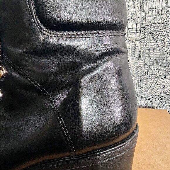 VAGABOND Grace Black Leather Lug Sole Lace Up Boots| Sz 10 - Picture 8 of 11